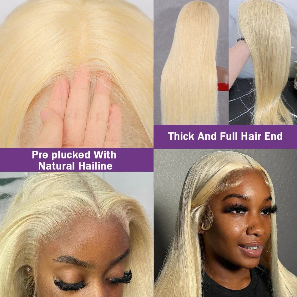 Rosabeauty % Full 13X6 Hd Blonde Lace Frontal