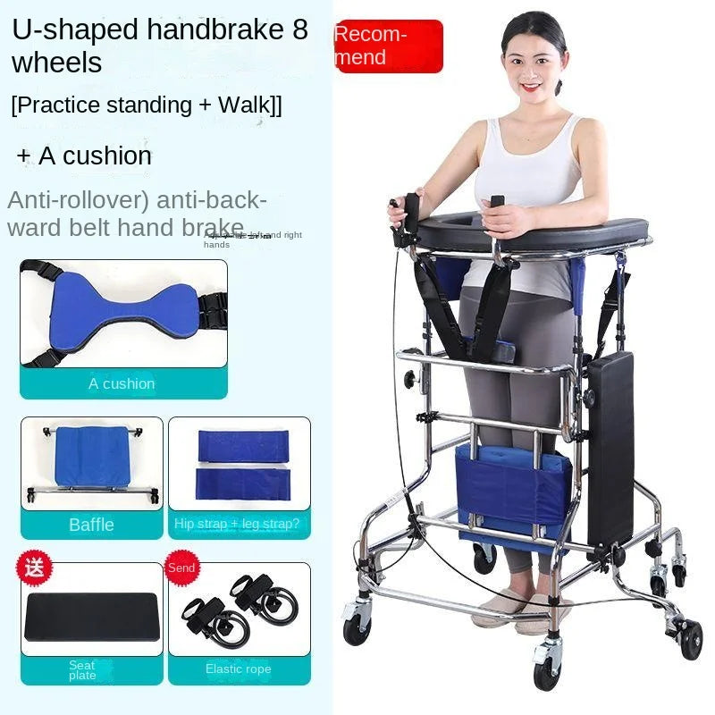 Elderly Walking Assist Stand Hemiplegia Rehabilitation Walker Anti-Backward