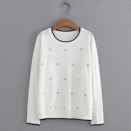 Autumn Sweater Women Clothing Slim High Strecth Floral