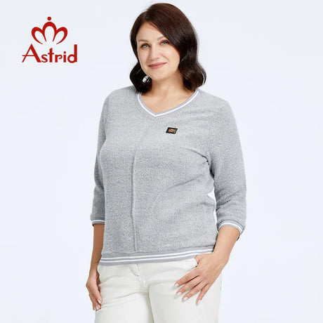 Astrid Women' Sweater Solid Trends Top Long Sleeve