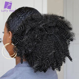 Drawstring Ponytail Human Hair C Afro Kinky Curly