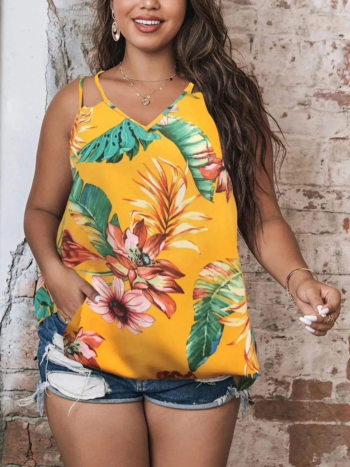 Finjani Women Cami Top All Over Print Tank