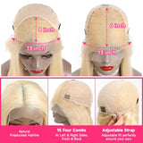 Straight Blonde Lace Front Wig Human Hair 13X4