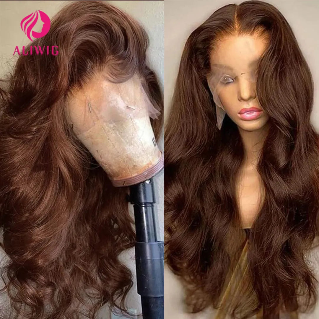 Chocolate Brown Lace Front Wigs X Hd