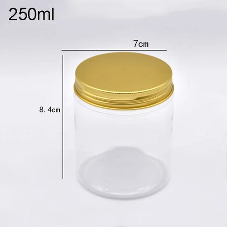 Plastic Jar With Lids Clear Cosmetic Refillable Bottles