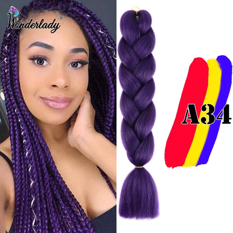 Wonderlady Color Long Colored Braiding Hair Jumbo Braids