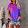 Oversized Womens Summer Tie Dye Tops T-Shirt Ladies