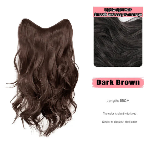 As-Part Synthetic Clip In Hair Extension Long Thick