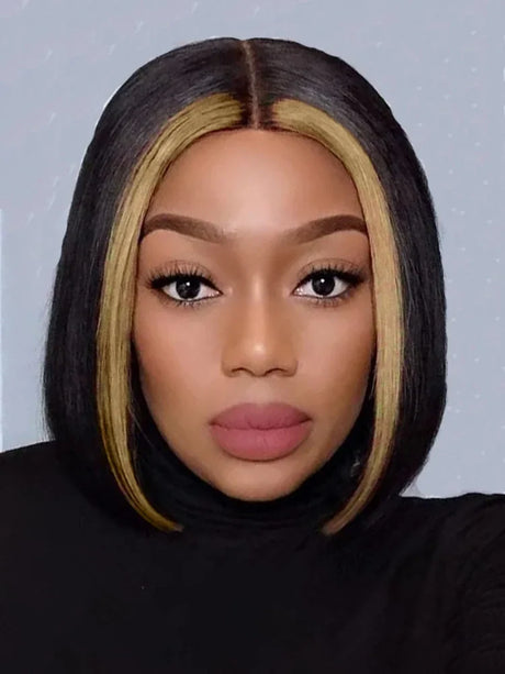 Blonde Bob Wigs Deep Part 13X4 Human Hair