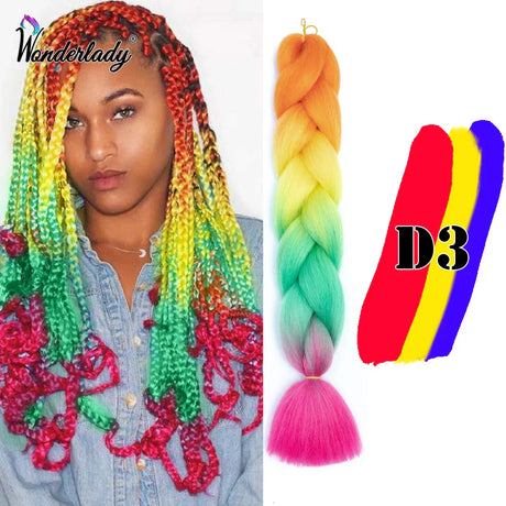 Wonderlady Color Long Colored Braiding Hair Jumbo Braids