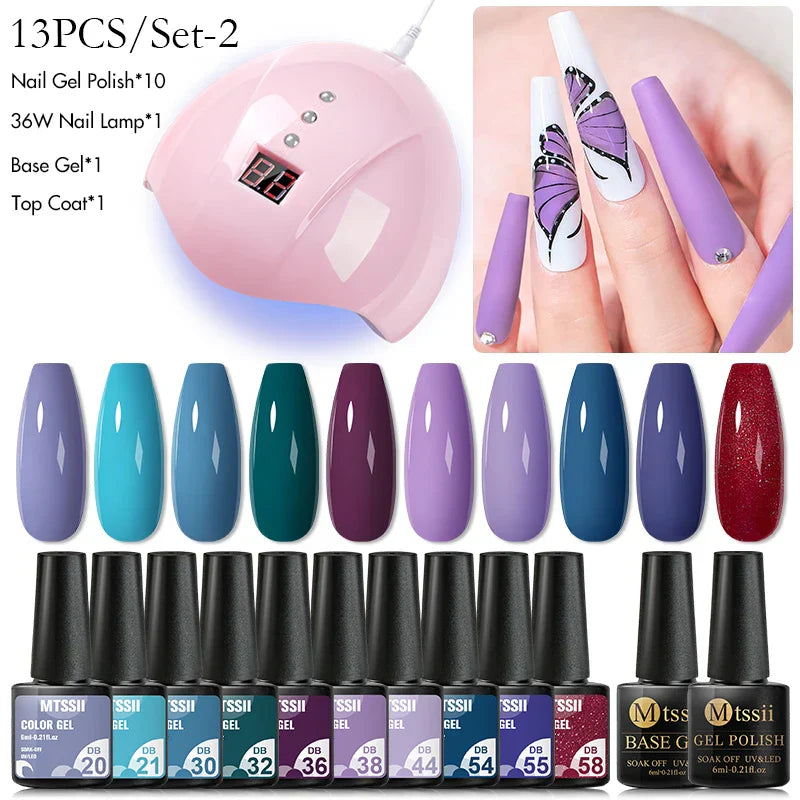 Gel Nail Polish Set With W