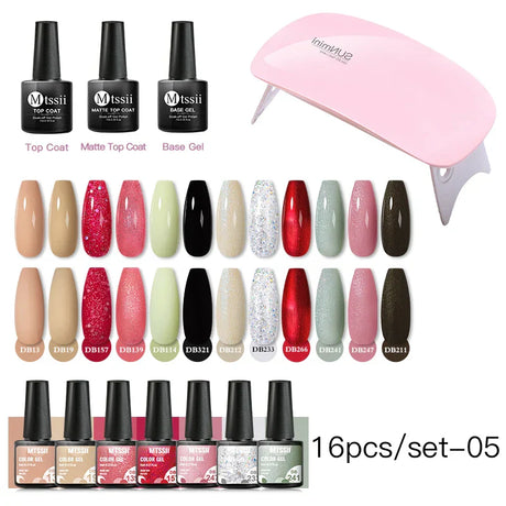 Gel Nail Polish Set With W