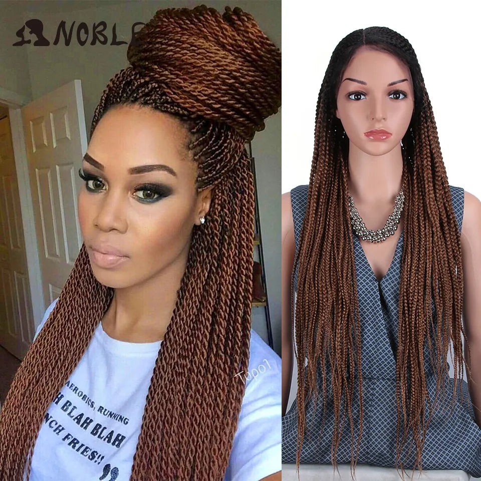 Noble X Lace Front Braided Wigs Synthetic Lace