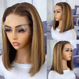 Straight Highlight Lace Front Human Hair 13X4 Lace