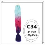 Synthetic Long Jumbo Ombre Braiding Hair For Women