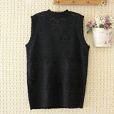 Sweater Vest Women Clothing 4Xl Loose Fit High