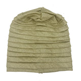 Glitter Pleated African Turban Cap Women' Head Wraps