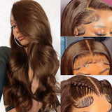 Brown Body Wave Lace Front Human