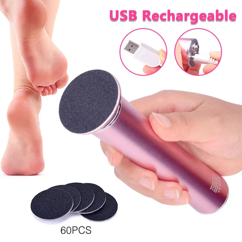 Usb Rechargeable Wireless Electric Foot File Cuticle Callus