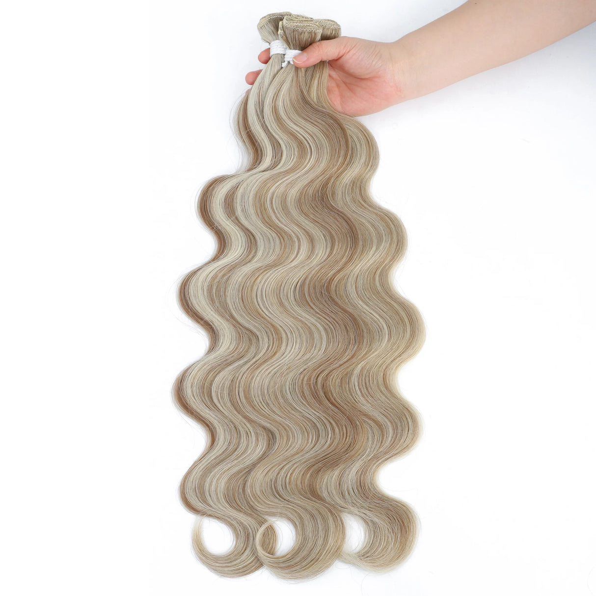 White Body Wave Hair Bundles Synthetic Natural Weave