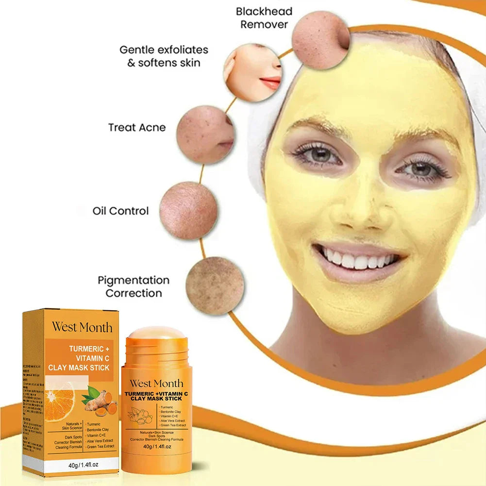 Organic Turmeric Mask Stick Healing Clay Pore Cleansing