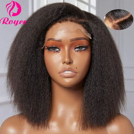 Kinky Straight Edged Bob Wig Human Hair Wigs