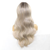 Ash Blonde Synthetic Lace Front Wigs For Women