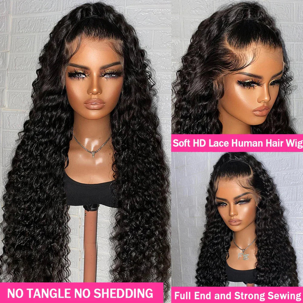 Deep Wave Frontal Wig Transparent X X Hd