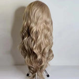 Mxwigs Ash Blonde Synthetic Lace Front Wigs With
