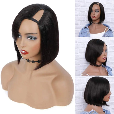 Part Bob Wig Left Side U Part