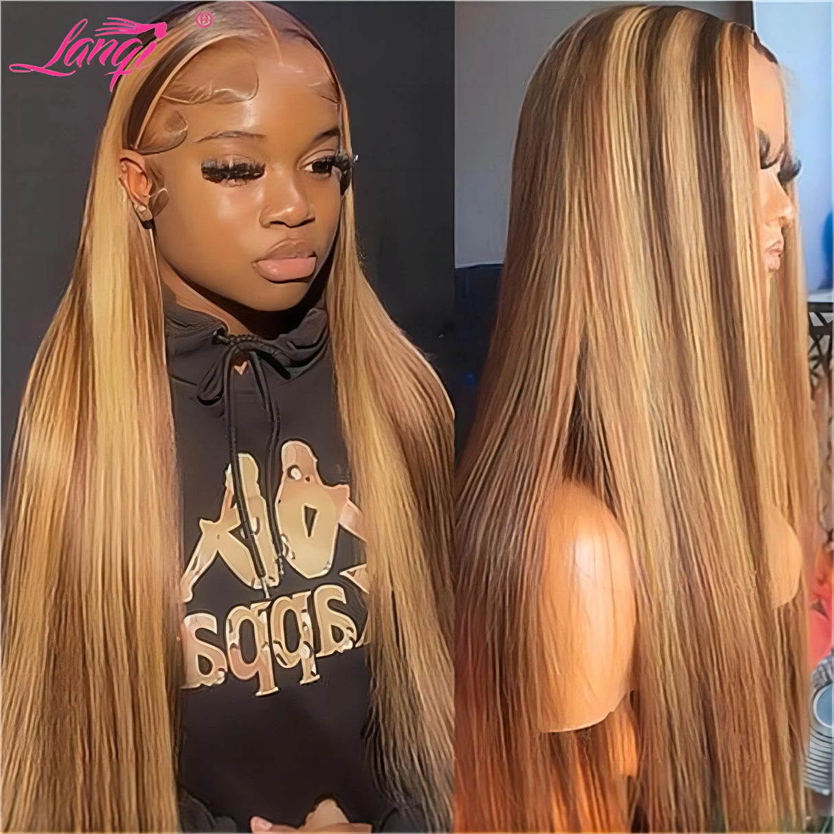 Highlight Glueless Wig Human Hair Ready To Wear