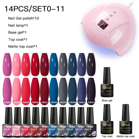 Gel Nail Polish Set With W