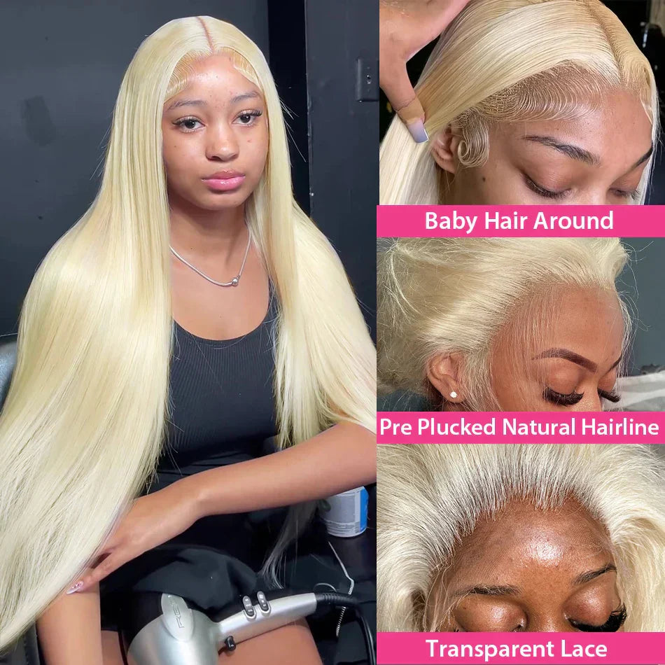 Density Blonde Straight X Lace Frontal Wig Brazilian