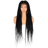 Full Lace Braided Wigs Synthetic Long Black