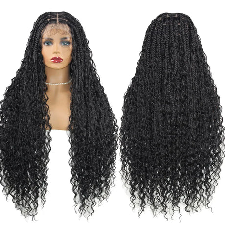 Long Full Lace Front Wigs Boho Cornrow Box