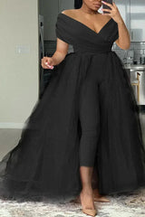 Formal Casual One Piece Outfit Solid Off The