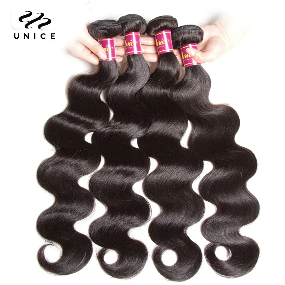 Unice Body Wave Brazilian Virgin Hair Bundles Natural