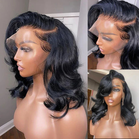 Body Wave Natural Black Bob Peruvian Human Hair