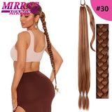 Long Diy Braided Ponytail Extension With Hair Tie