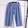 Women Hip Summer Loose Denim Capris High