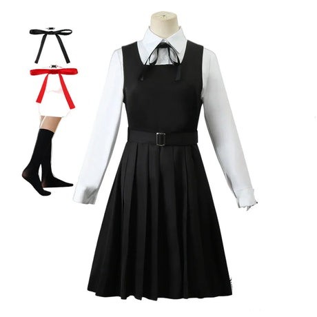 Anime Chainsaw Man Cosplay Mitaka Asa Costume Dress