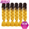 Jumbo Ombre Braids - Black, Brown, Blue, Pink
