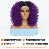 Kinky Curly Synthetic Lace Front Wig Black