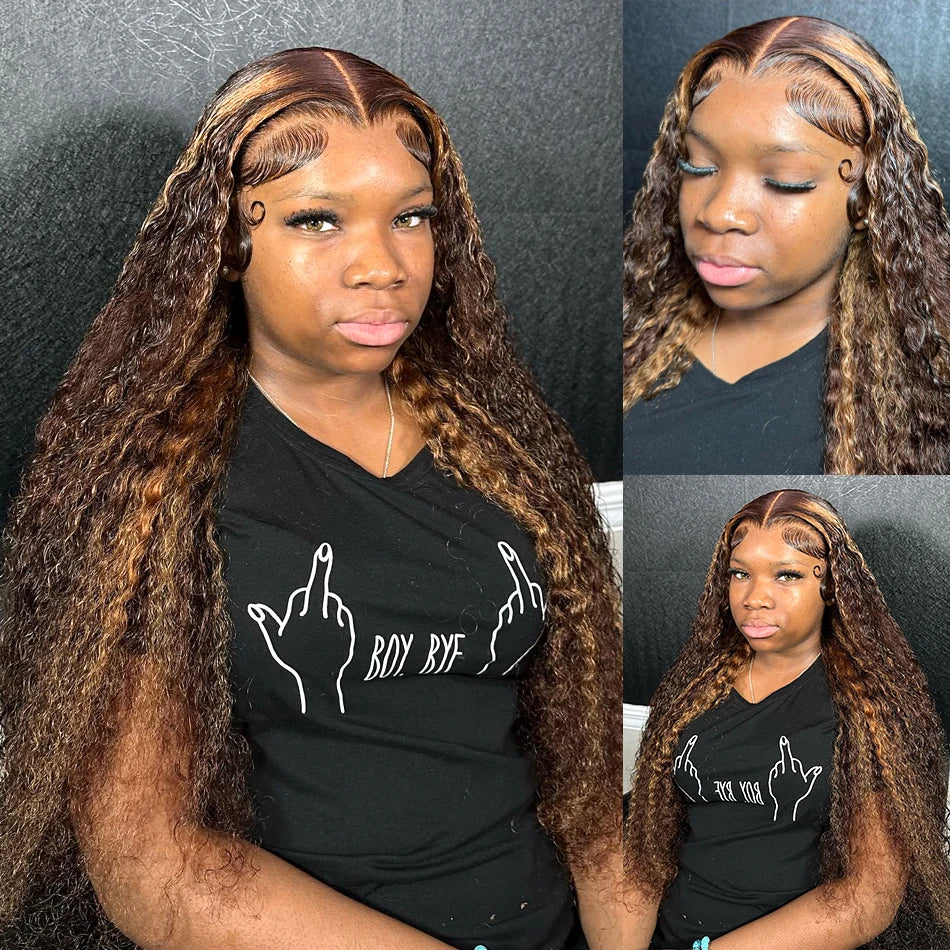 Highlight Curly X Lace Front Wig / Colored
