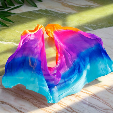 Customized Belly Dance Silk Veils Silk Rave Accessories