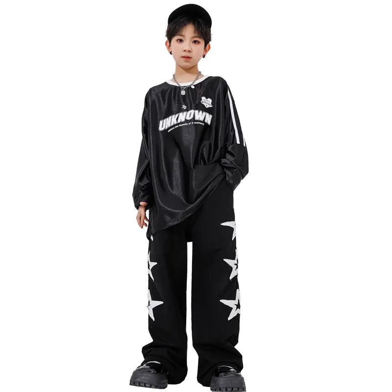 New Teenagers Kids Hip Hop Dance Costume Long