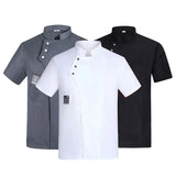 Men' Chef Jacket Short Sleeve Kitchen Clothes White