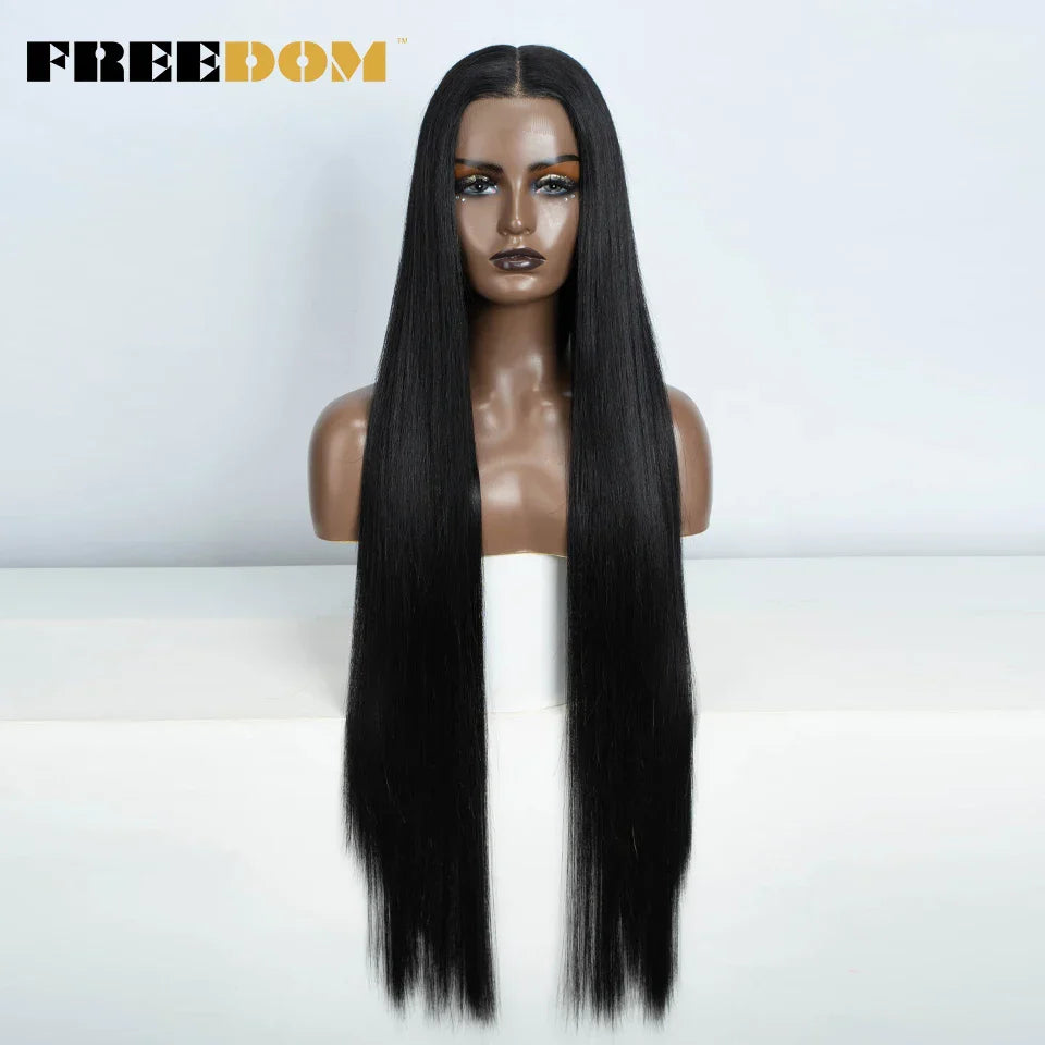 Freedom Synthetic Lace Frontal Wig For Women Long