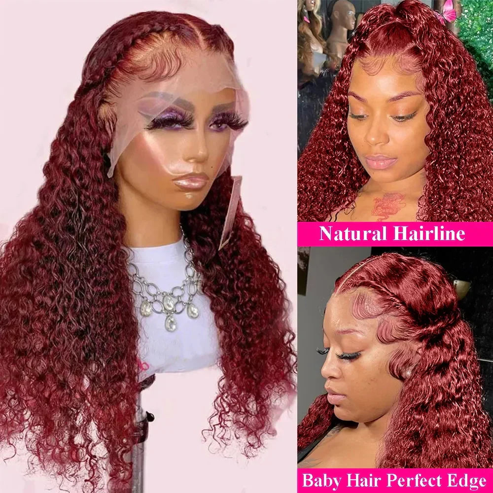 Deep Curly Lace Frontal Wig Transparent