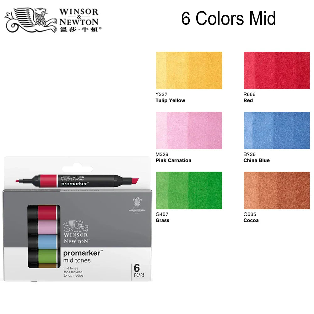 Winsor&Newton Colors Promarkers Alcohol Base Ink Twin